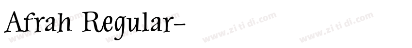 Afrah Regular字体转换